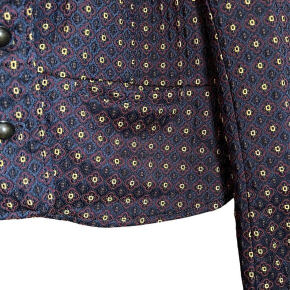 Free People shrunken jacquard blazer.  size small - Picture 8 of 10